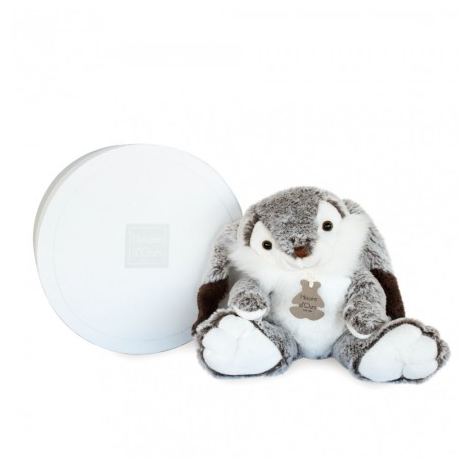 Jucarie moale din plus - Iepurasul Marius, 30 cm, gri - imagine 9